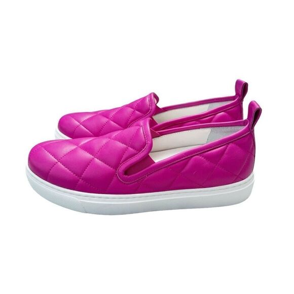 M. Gemi The Maddalena Magenta Pink Quilted Leather Slip-On Sneaker Women’s 38.5 - Picture 6 of 12